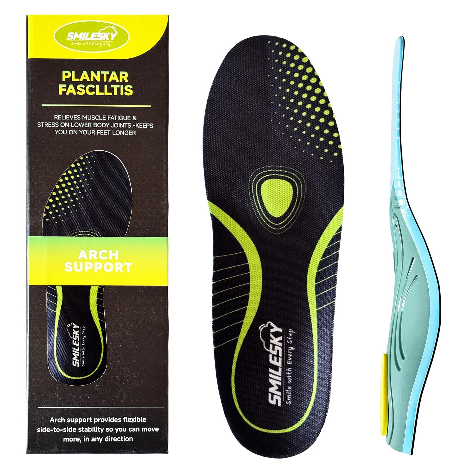 Shoe Inserts for Women & Men Arch Support Orthotics Insoles for Plantar Fasci…
