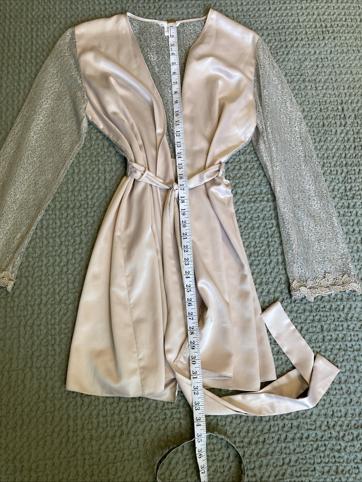 Flora Nikrooz Champagne Robe XS Lace Bridal