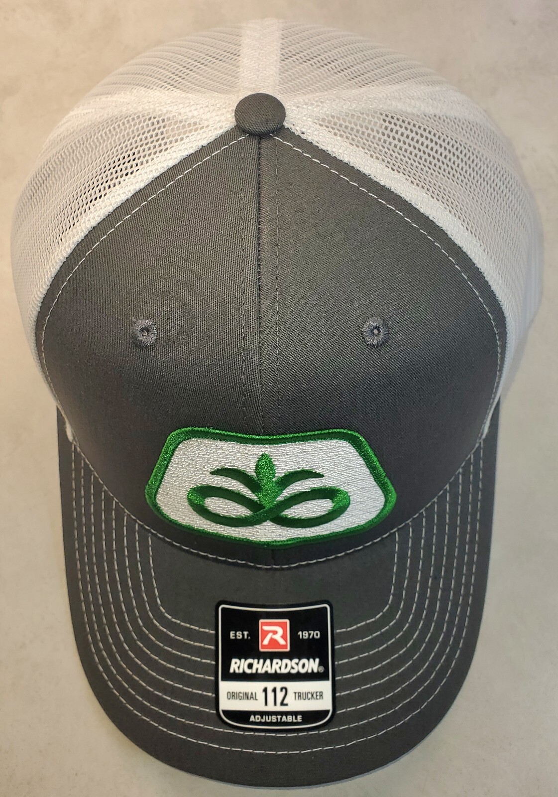 PIONEER SEED Patch on Richardson 112 Trucker Hat Snapback Charcoal/White