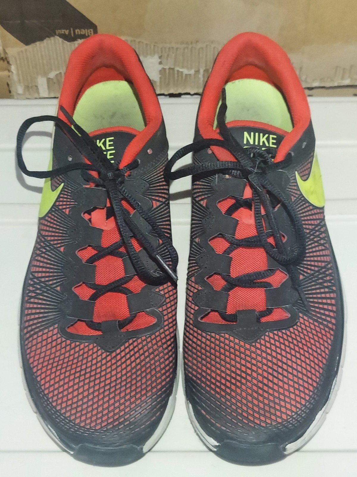 Nike Free 3.0 Men’s 11.5 Hyper Red Black Neon Green Running Shoes