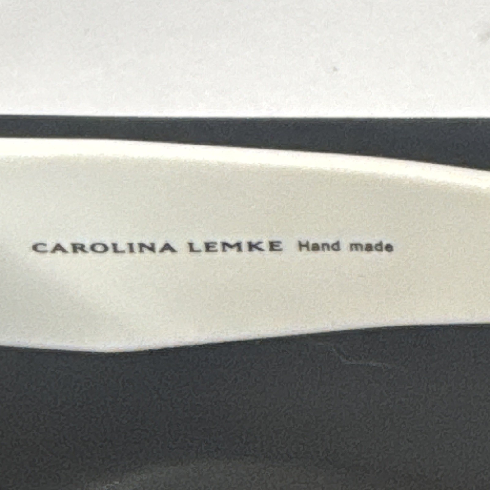 Carolina Lemke CL9028-03 Women’s Rectangle White Black Tinted UV400 145mm
