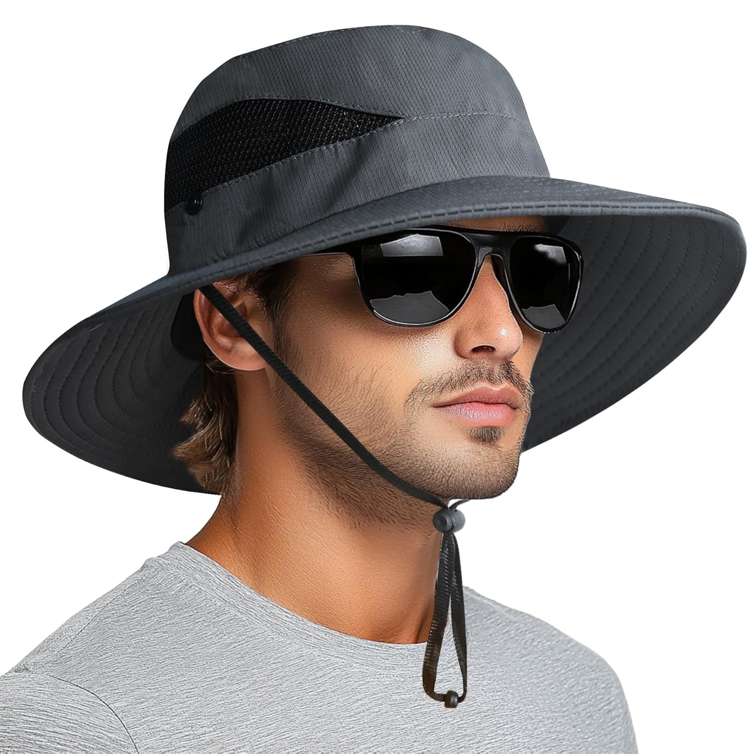 PFFY Sun Bucket Hat Wide Brim UPF 50+ Fishing Beach Hat for Men Women Note: