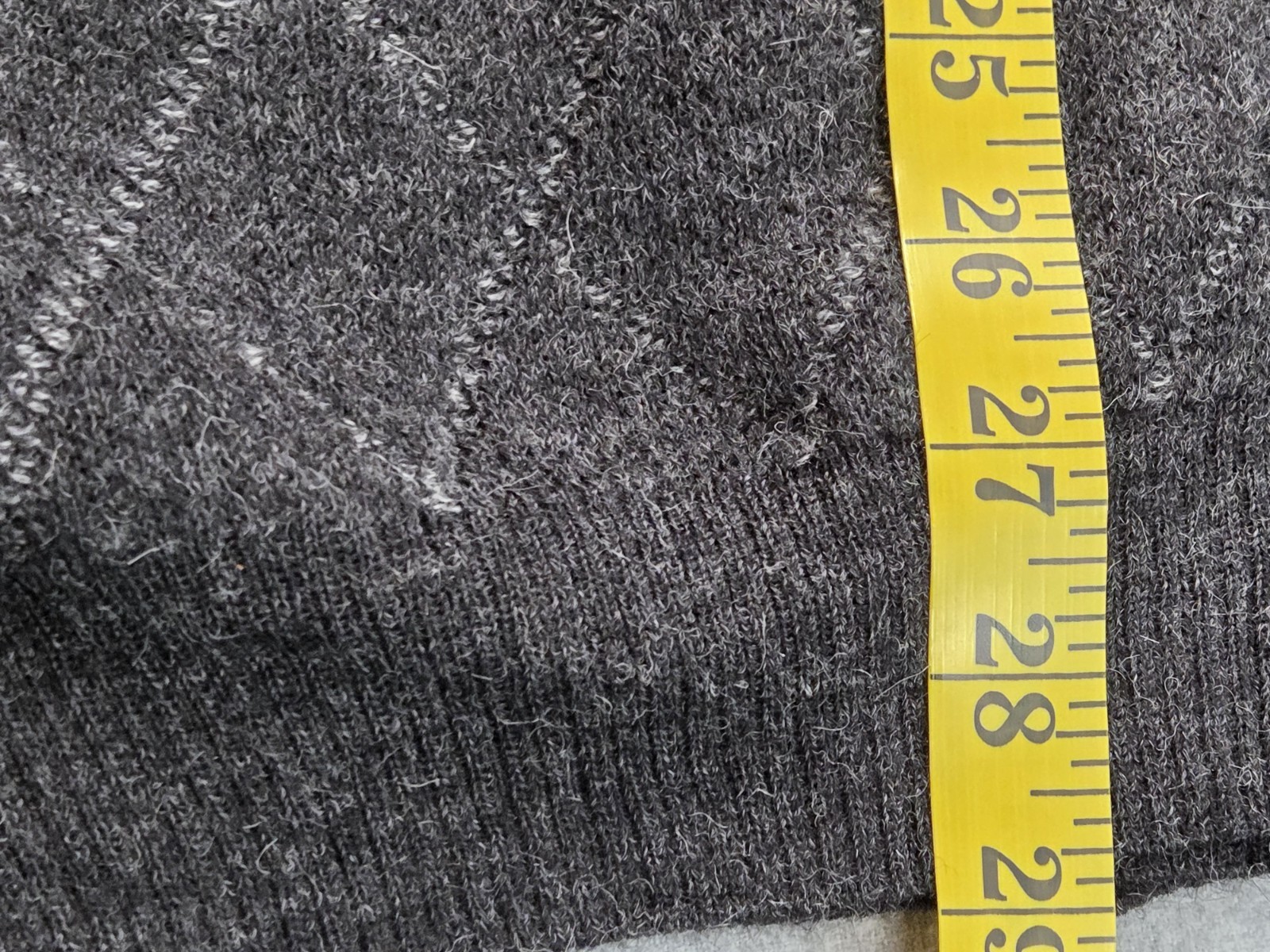 Sol Baby Alpaca Vest XL Gray Diamond Pattern Pullover Preppy Academia Golf NEW