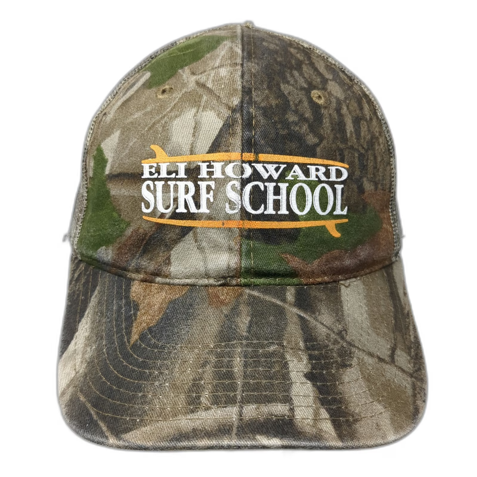 Outdoor Cap Eli Howard Surf School Green Camo Baseball Cap One Size Mesh Back