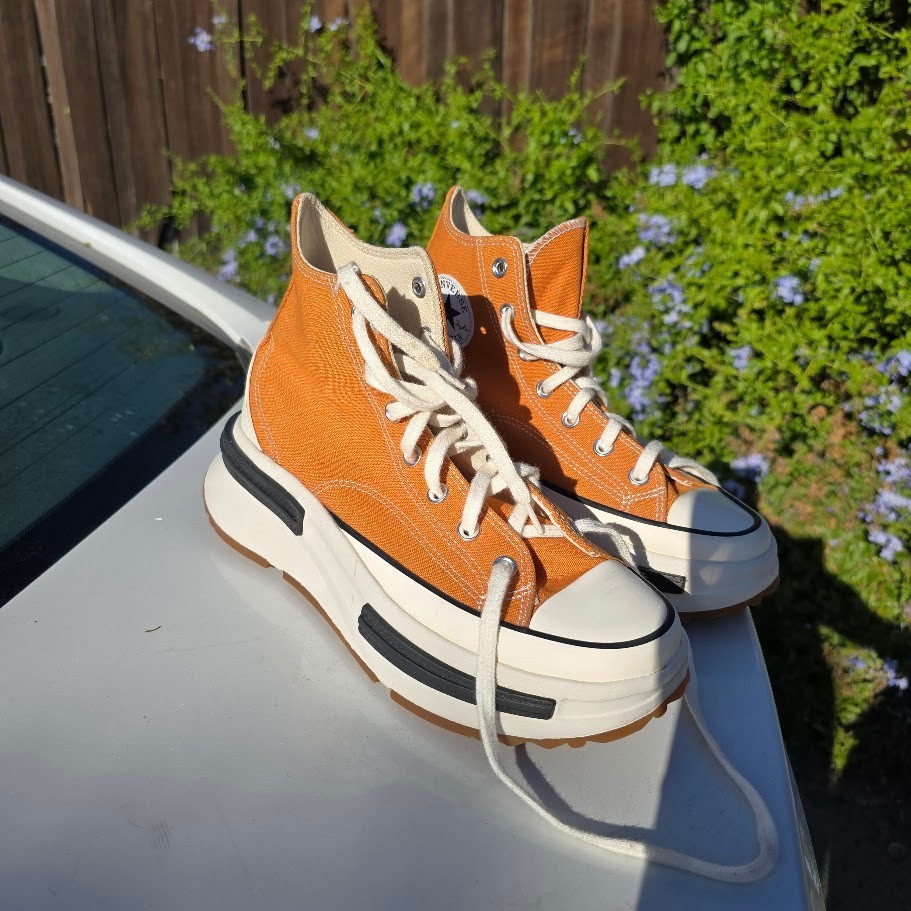 Converse Run Star Legacy CX Platform Shoes Womens 9 Mens 7.5 Orange Amber A00853