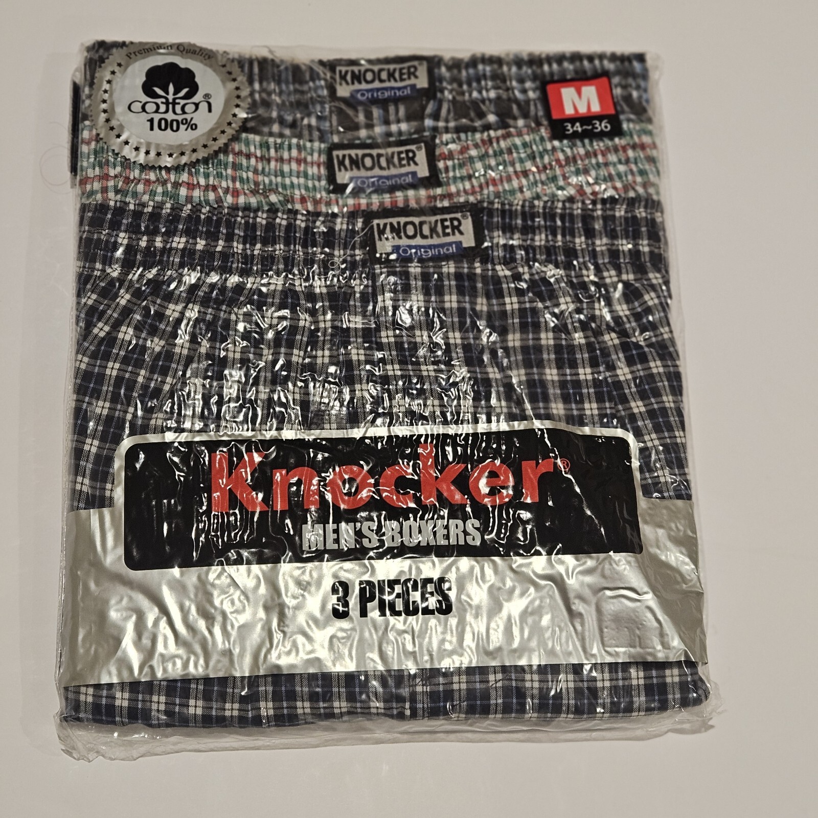 3 6 12 Pack Men Premium Boxer 100% Cotton Underwear Plaid Shorts Brief Trunk Lot