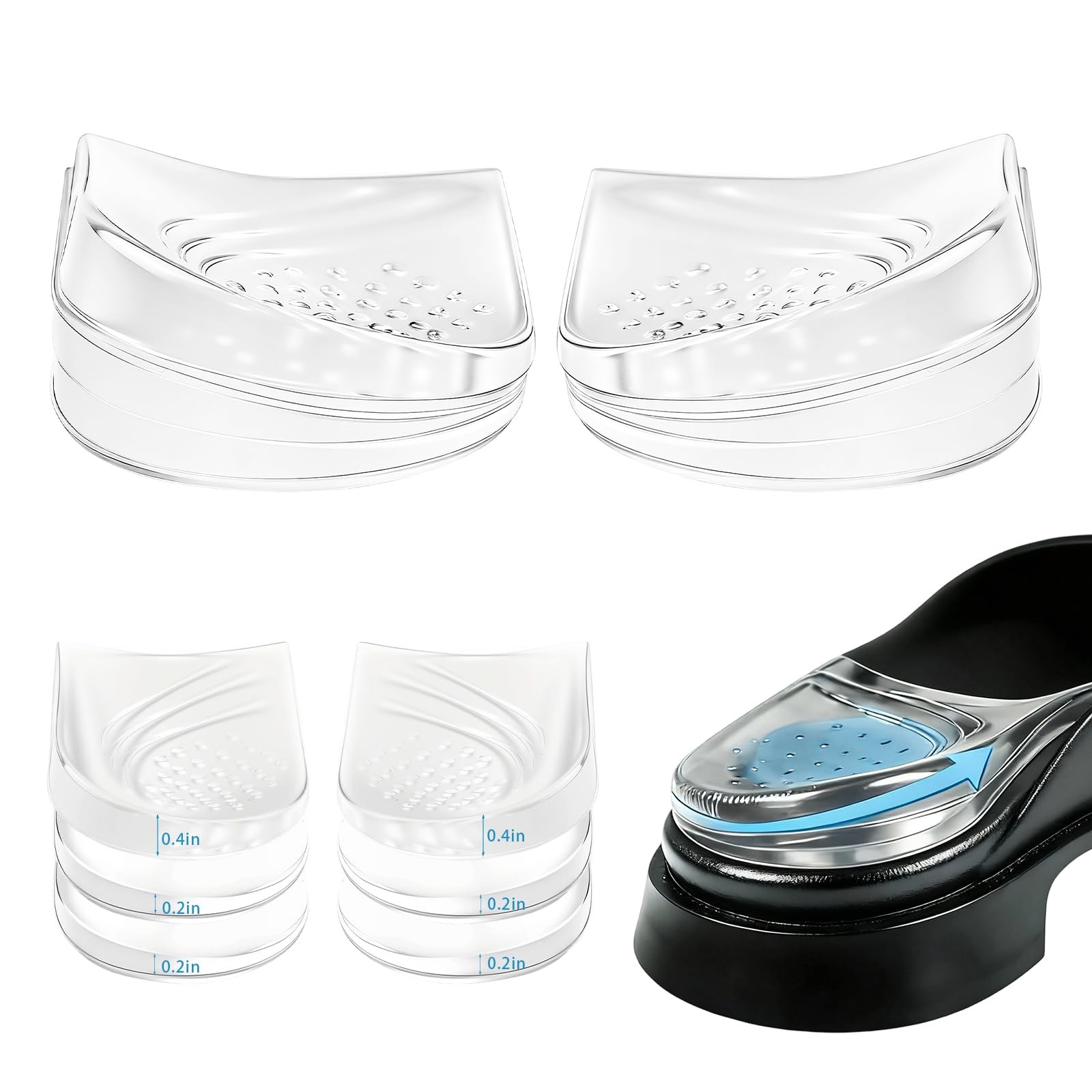 6PCS Adjustable Heel Wedge Inserts for Supination & Overpronation Insoles Cor…