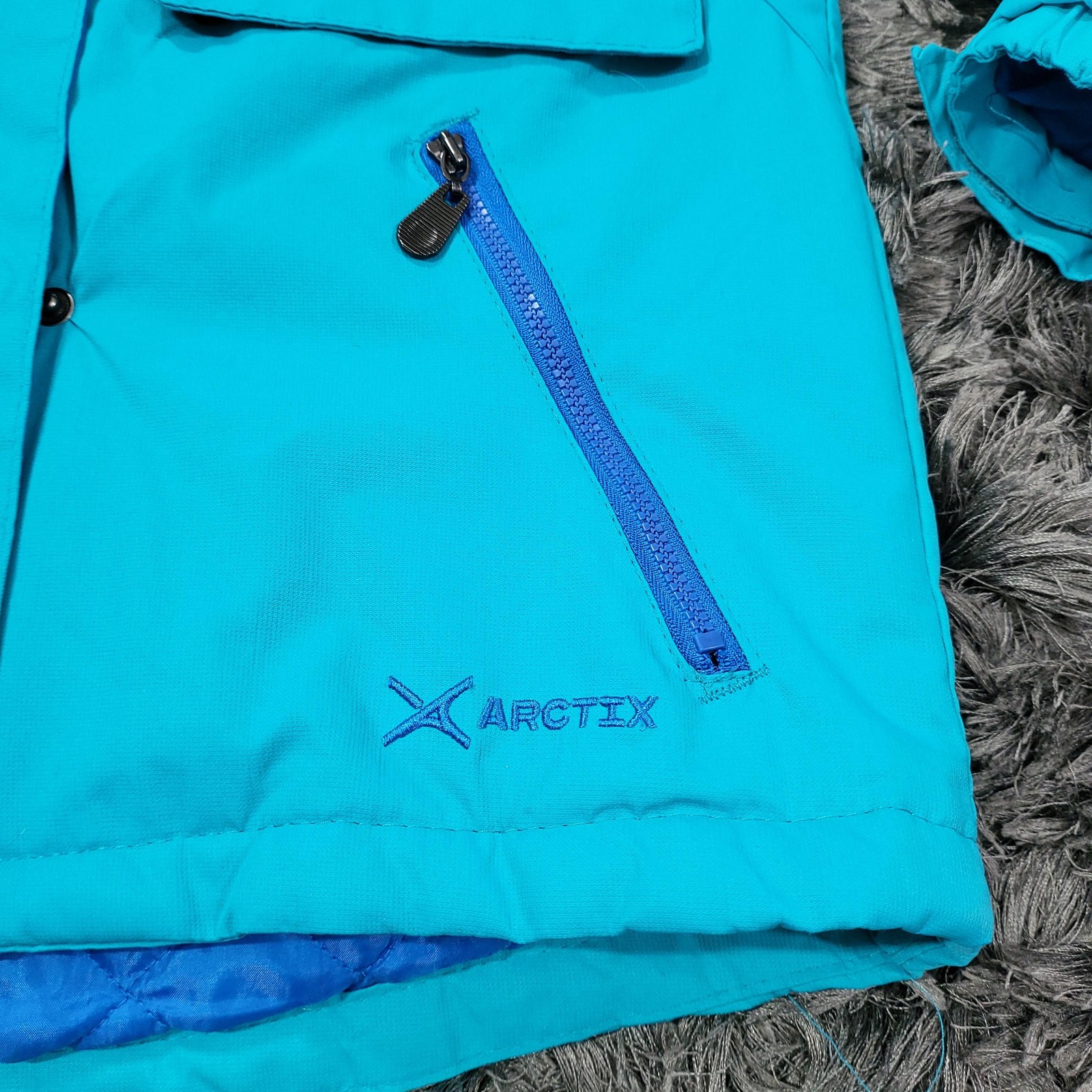 ARCTIX Jacket Teens Large Blue Hooded Insulated Ski Snowboard Winter Parka Logo