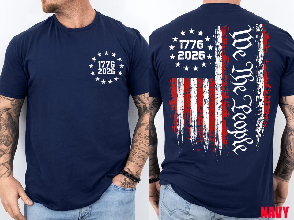 250 Anniversary USA 250th American Flag Patriotic 250 Years (Front/Back) T-Shirt
