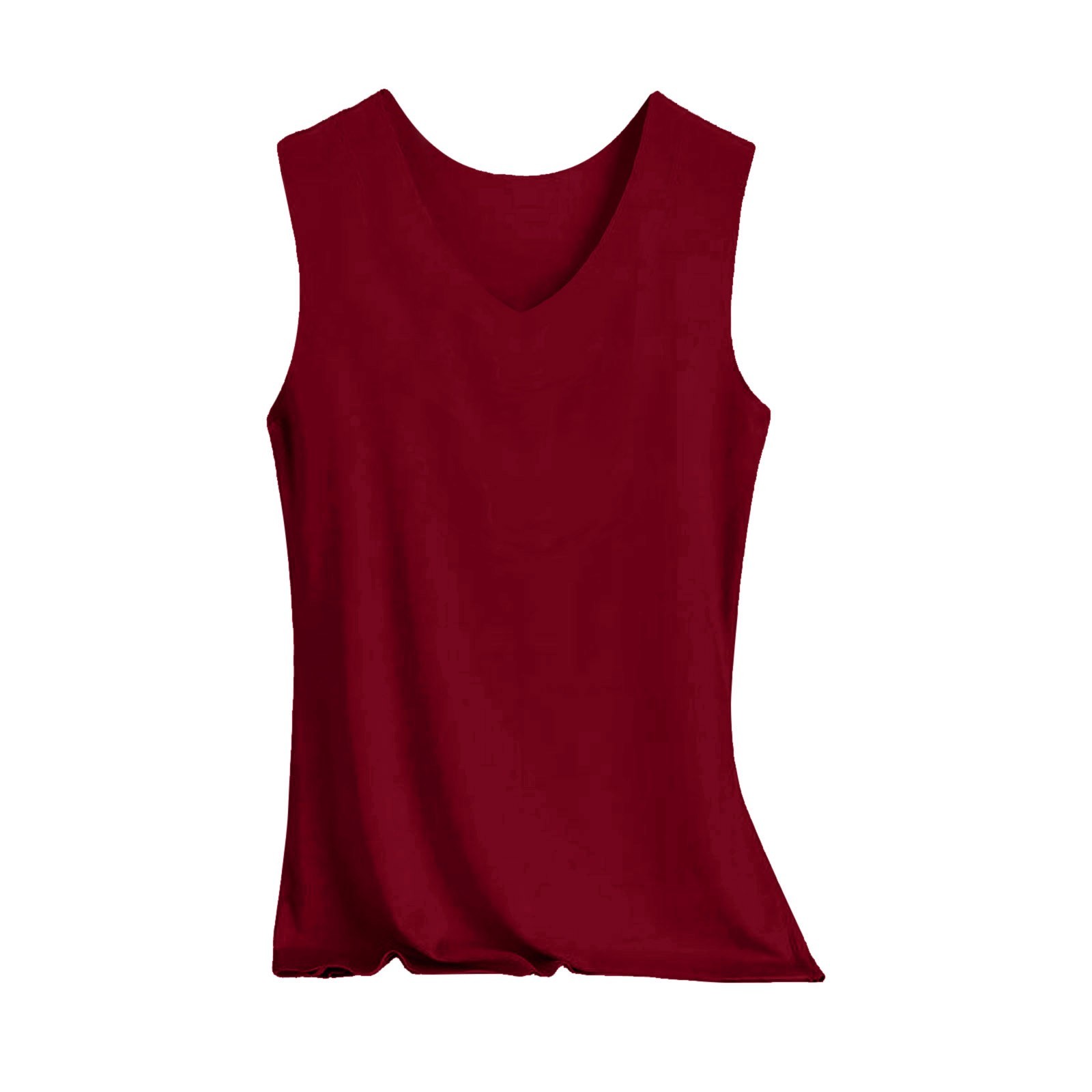 Women’s V Neck Ice Silk Seamless Sleeveless Sport Tank Top Soft Stretch Basic