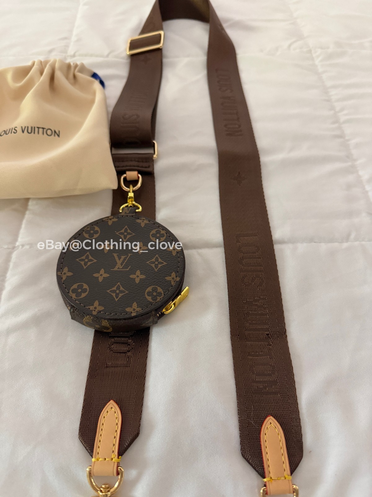 Louis Vuitton Shoulder Strap Adjustable Crossbody Shoulder Replacement Brown lv