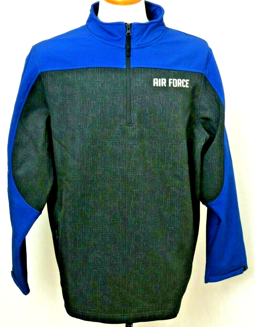 USAF United States US Air Force Colosseum Blue 1/4 Zip Pullover Jacket Men’s L