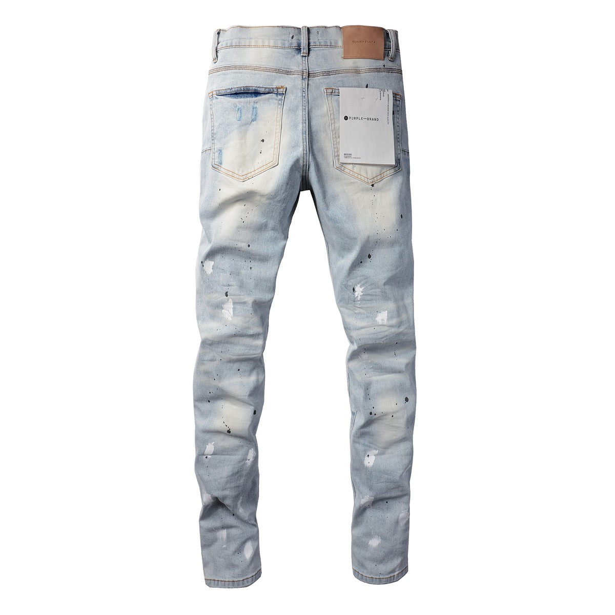 2026 New Purple brand Men’s personalized fashion inkjet Blue jeans