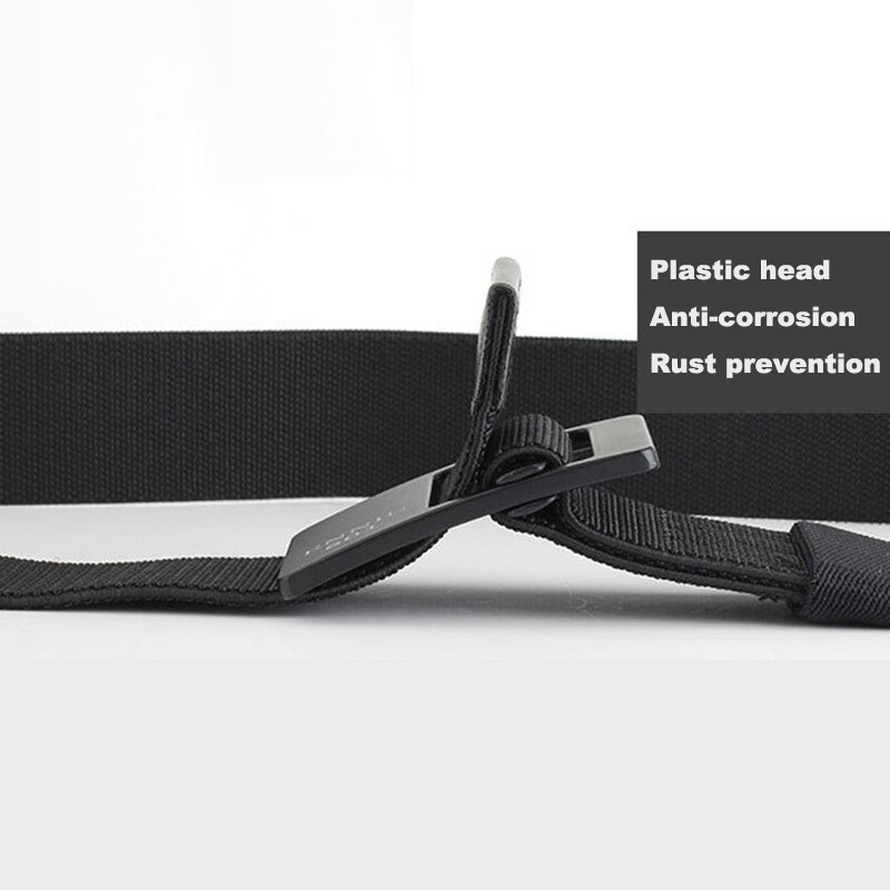 Men’s Elasticated Stretch Woven Belt Casual Outdoor Belt Alloy Buckle Belt