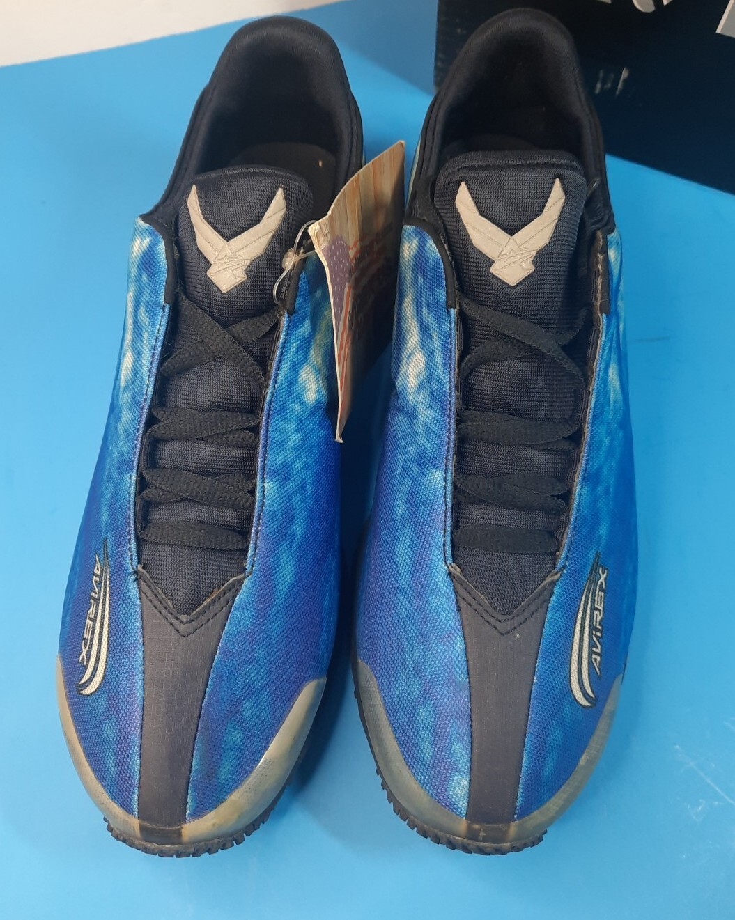 Avirex Corsair Blue Clouds Sneakers Shoes Size 10 RARE