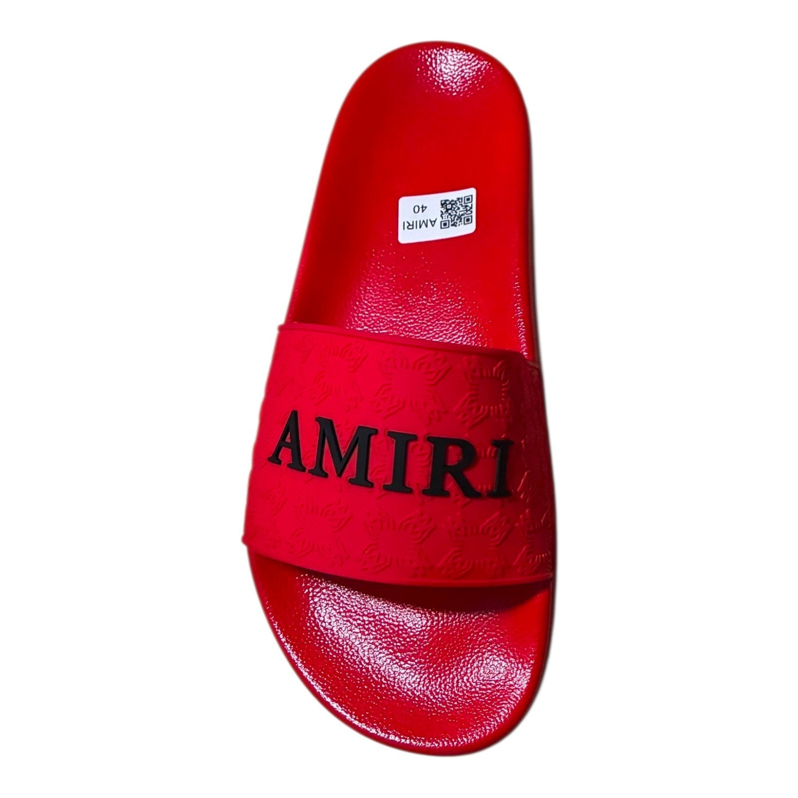 Red Men’s Slip-On Slide Sandals Rubber Upper US Size 40