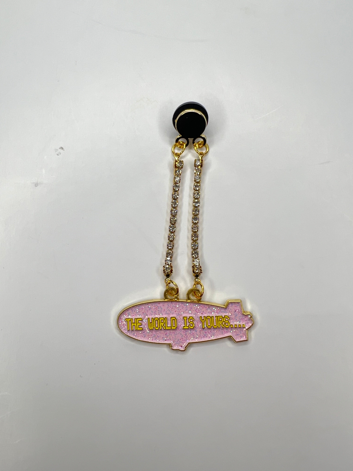 The World Is Yours (Diamond Cottton Pink) Hat Pin