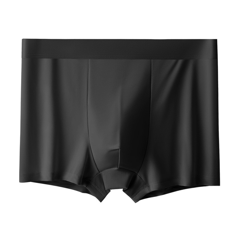 4PCS Men’s Breathable Boxer Soft Silk Cotton Briefs Mens Summer Underwear S-2XL