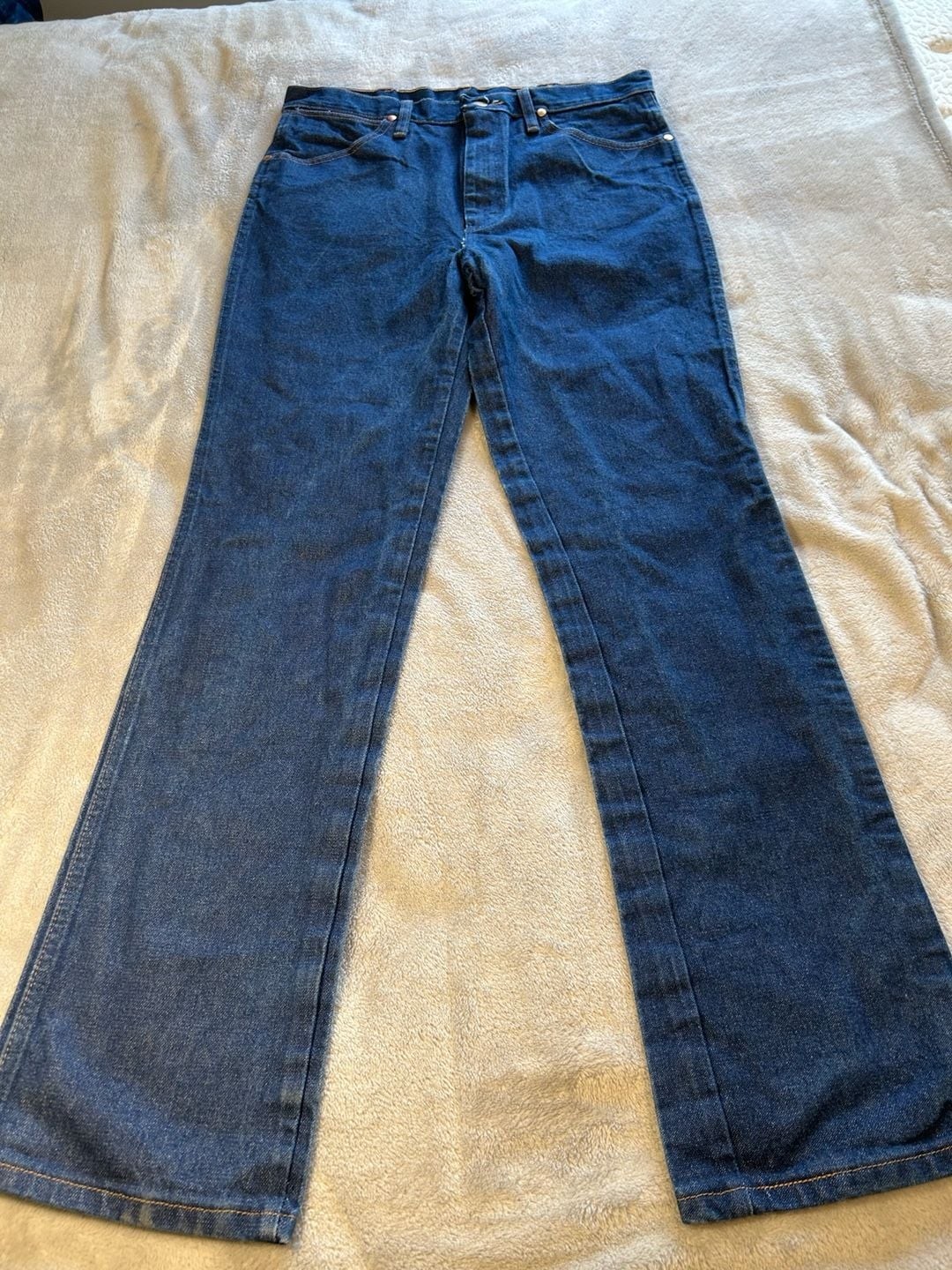 Vintage Wrangler 936DEN Cowboy Cut Slim Fit Jeans 100% Cotton Raw Indigo Jeans