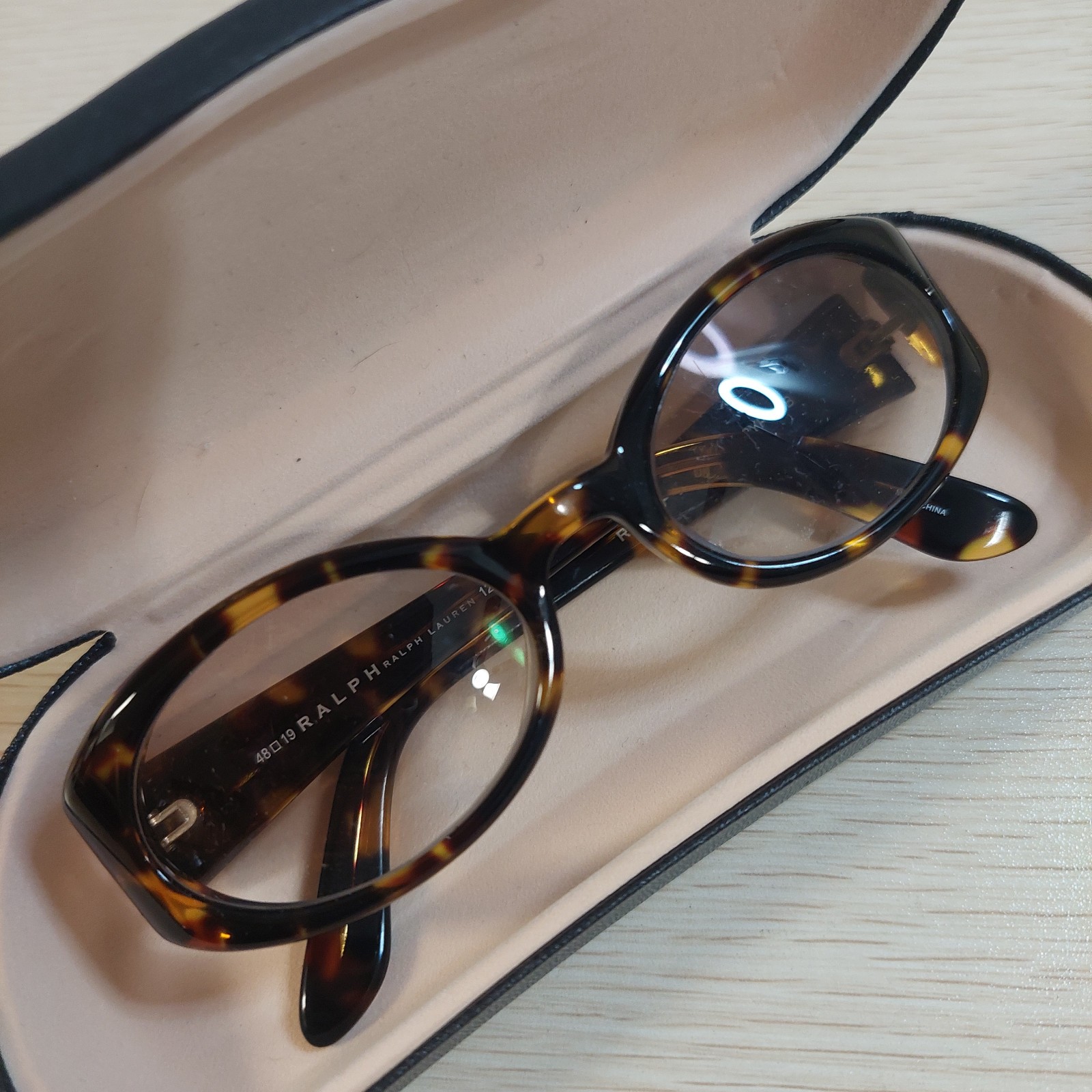 Vintage Ralph Lauren 941/S Tortoise Oval Sunglasses 90s Y2K Brown Lens 48-19mm