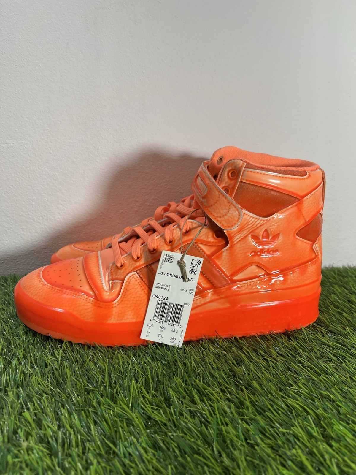 AUTHENTIC ADIDAS JEREMY SCOTT FORUM DIPPED HIGH MEN SIZE 11 ORANGE Q46124