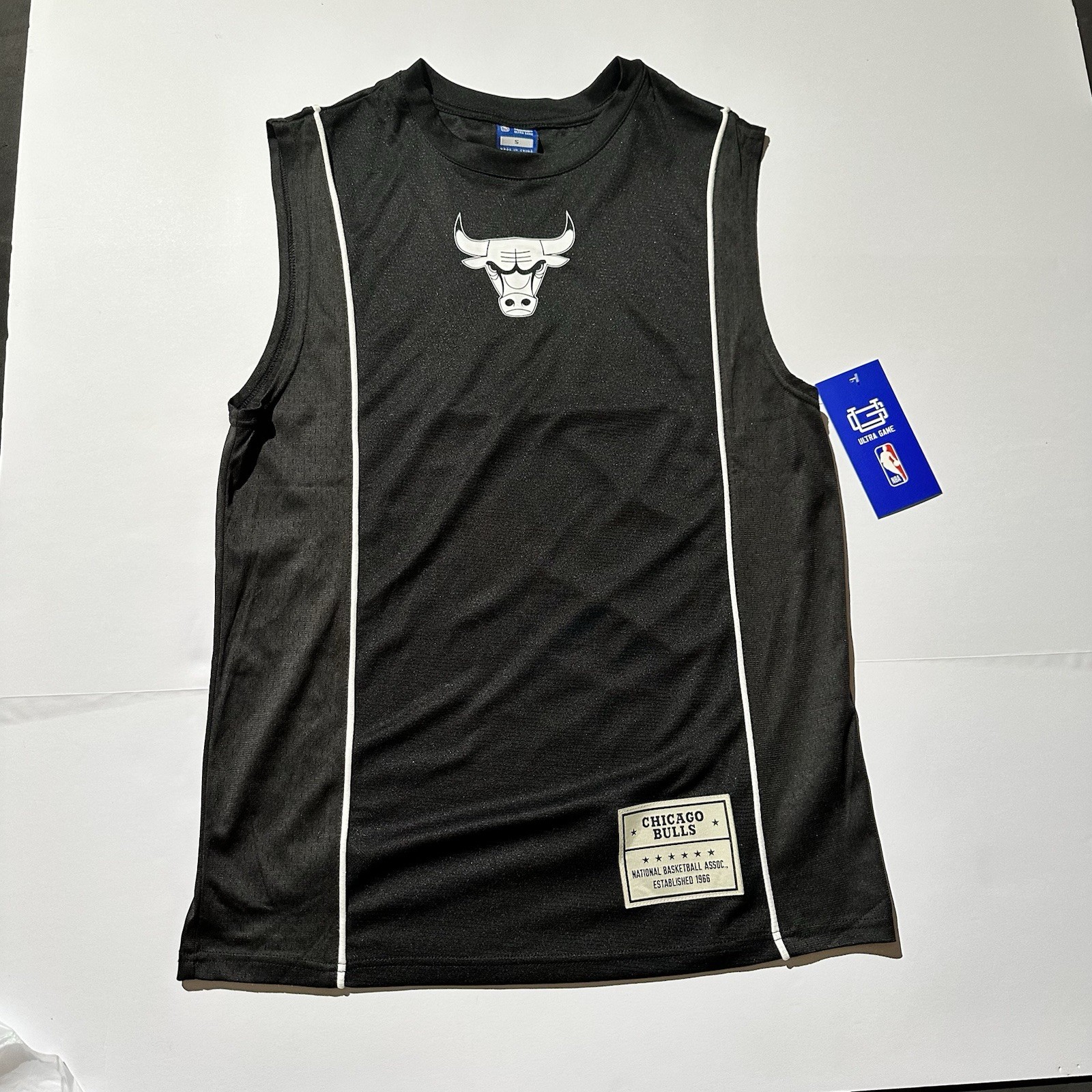NBA Men’s S Chicago Bull Multi Sports Muscle Training Tank Top Black Ultra Game