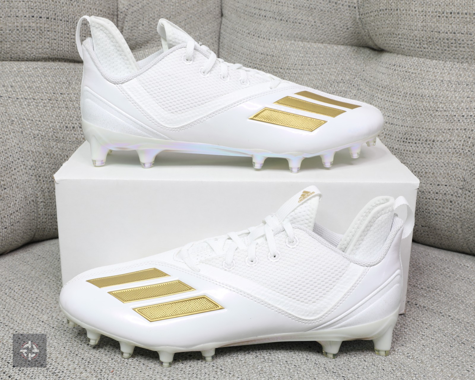Adidas Adizero Scorch 21 White Gold Football Cleats Men’s Size 10-13.5 (GW2939)