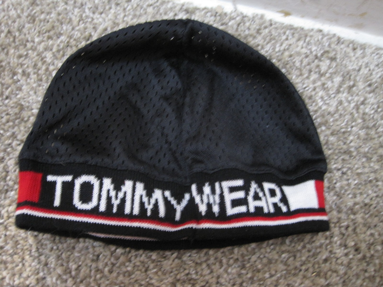 New Tommy Gear Skull Cap Black