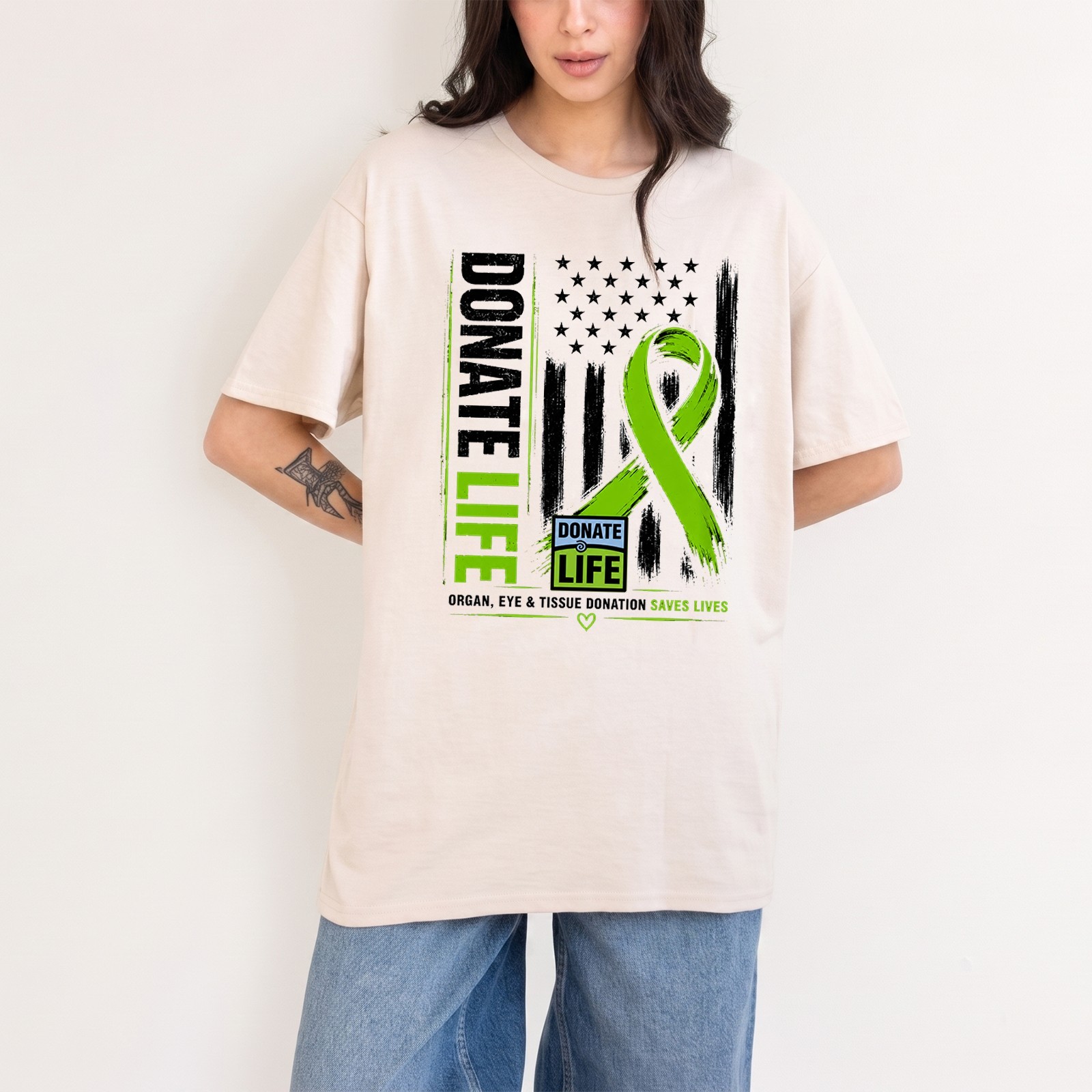 Donate Life Shirt Organ Donation Awareness Shirt Green Ribbon Graphic Tee