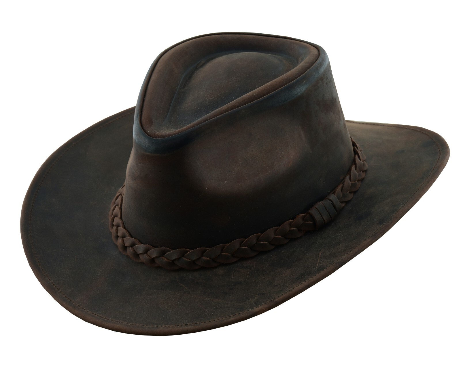 THUNDER Leather Cowboy Western Hat for Men and Women