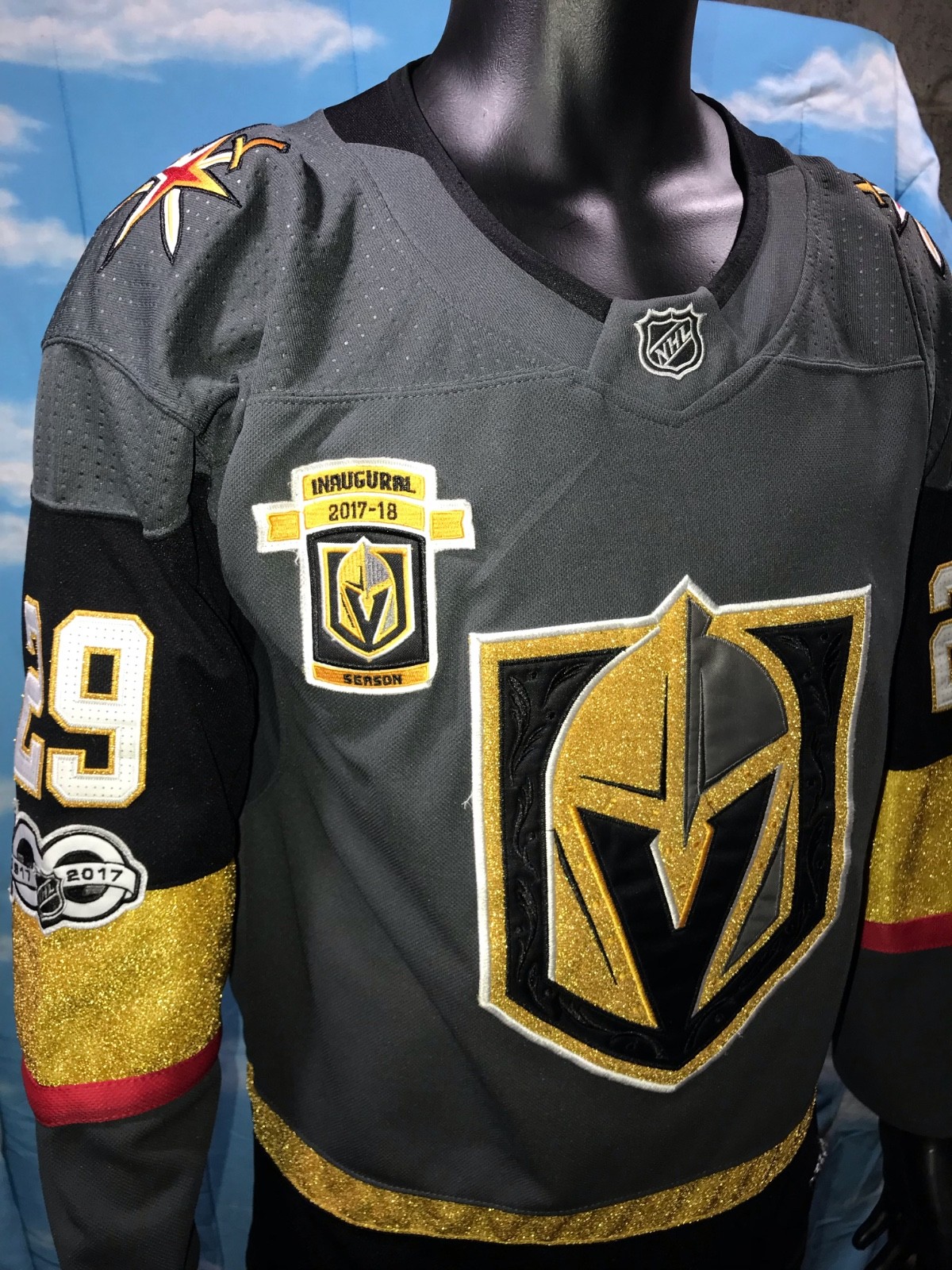 Las Vegas Golden Knights Jersey 46 Gray Marc Andre Fleury 29 NHL 2017-2018 J1 75