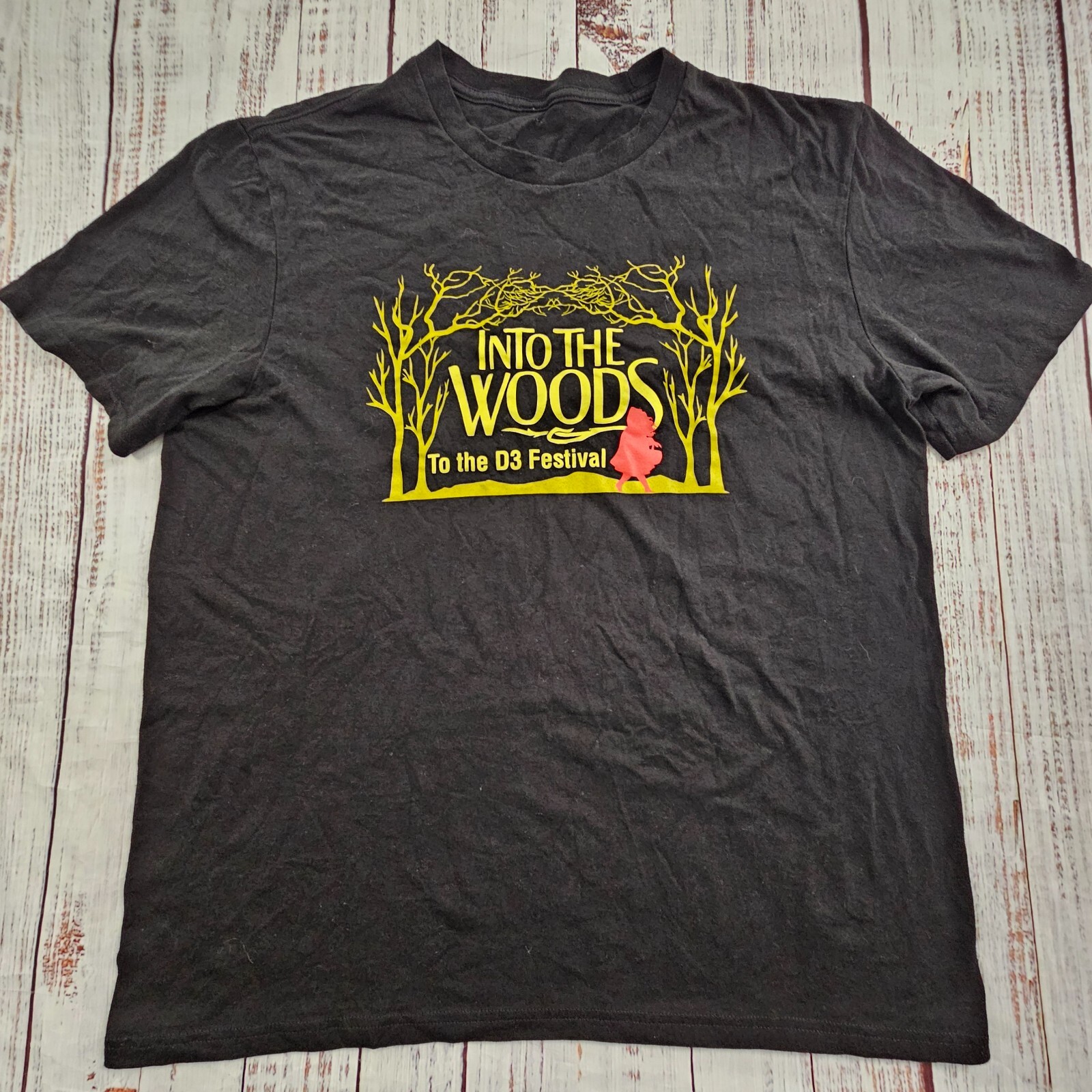 Into the Woods to the D3 Festival Black Short Sleeve T-Shirt Men’s L
