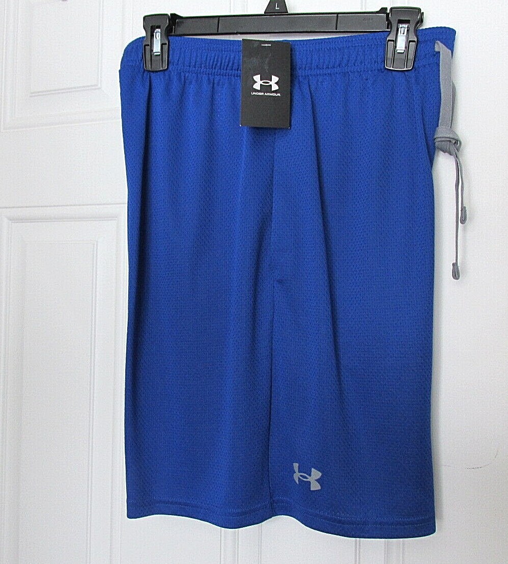 NEW MENS UNDER ARMOUR UA TECH 9″ MESH SHORTS MEDIUM LARGE XL 2XL RED BLUE $30