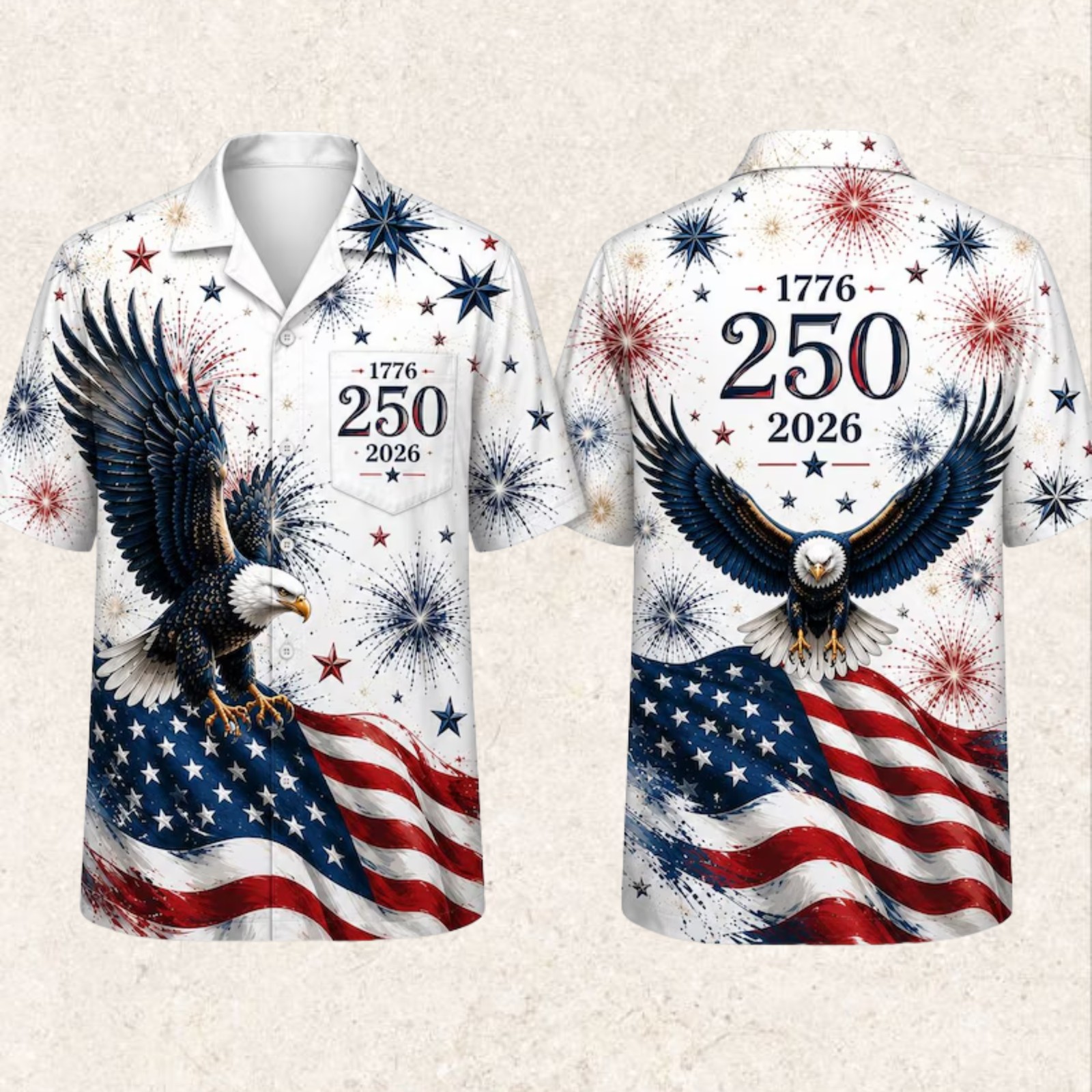 America 250th Anniversary Hawaiian Shirt