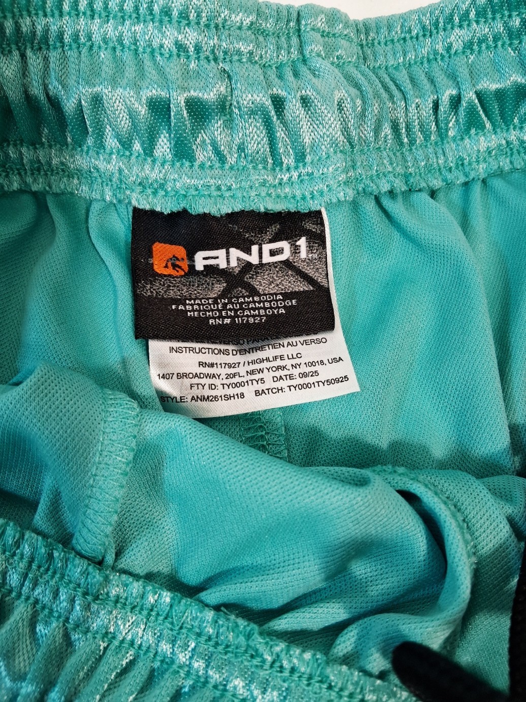 And1 Mens Basketball Gym Court Shorts Waist S M L XL 2X 3XL Mint White Black New