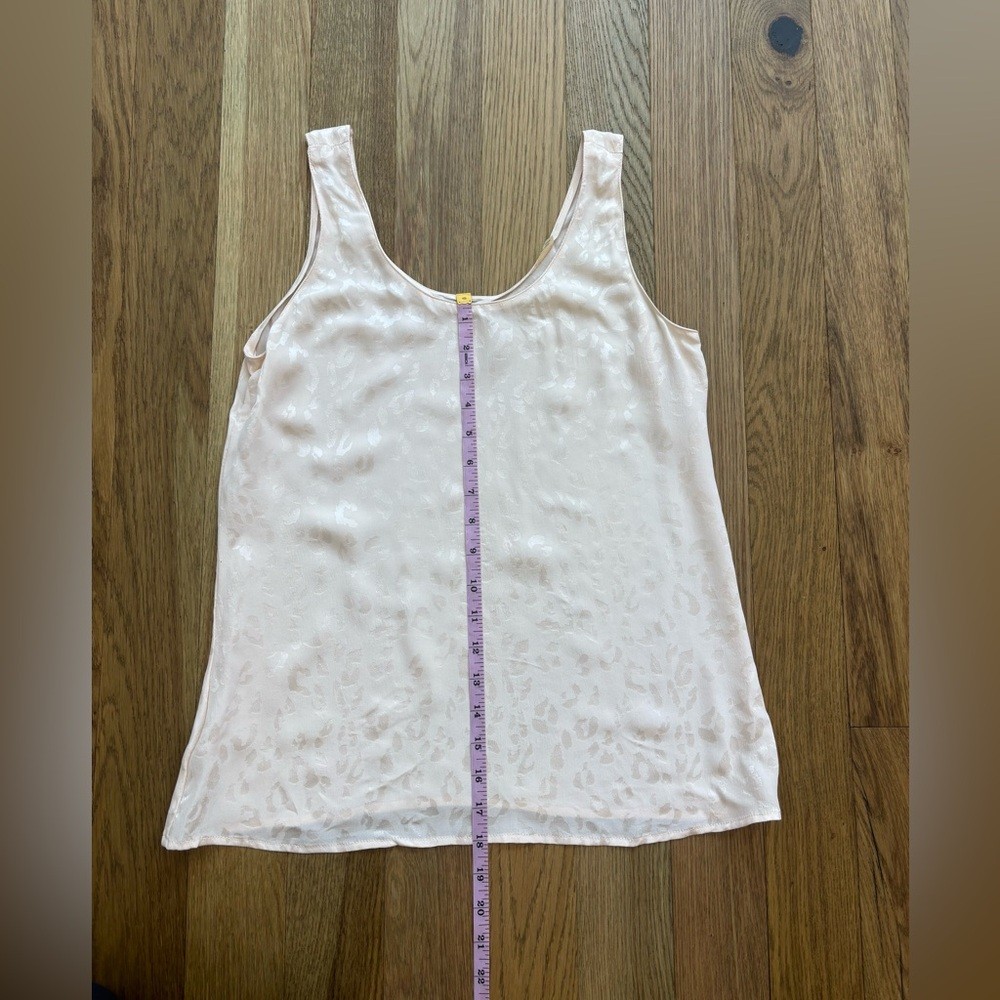 Equipment Blush Tank with Subtle Leopard Patterned Design