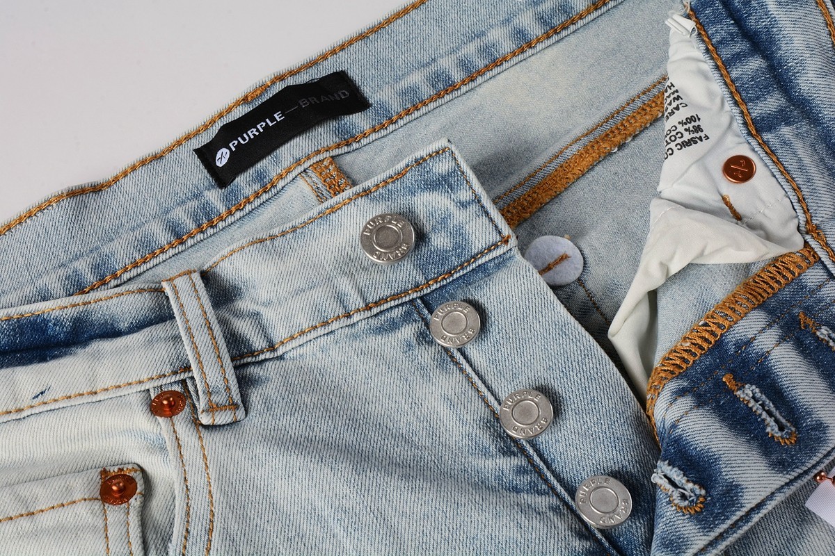 2026 New Purple brand Men’s personalized fashion inkjet Blue jeans