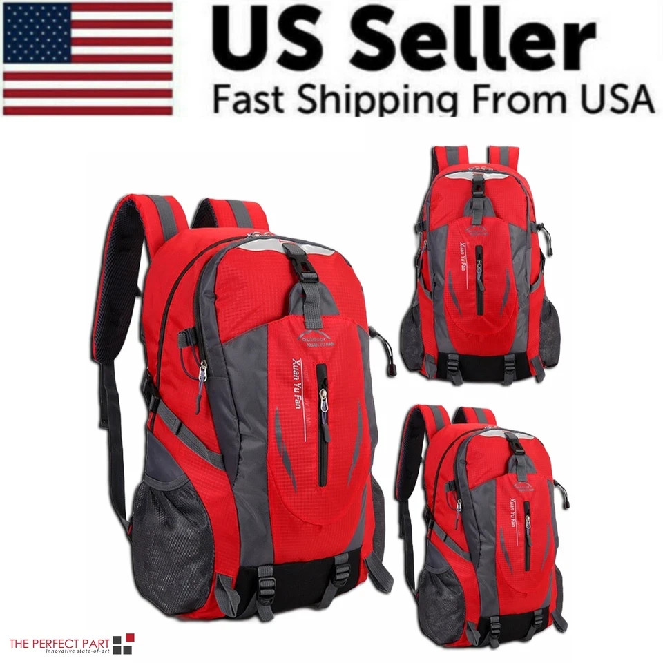 40L Men Women Travel Backpack Rucksack Camping Laptop Hiking School Book Bag