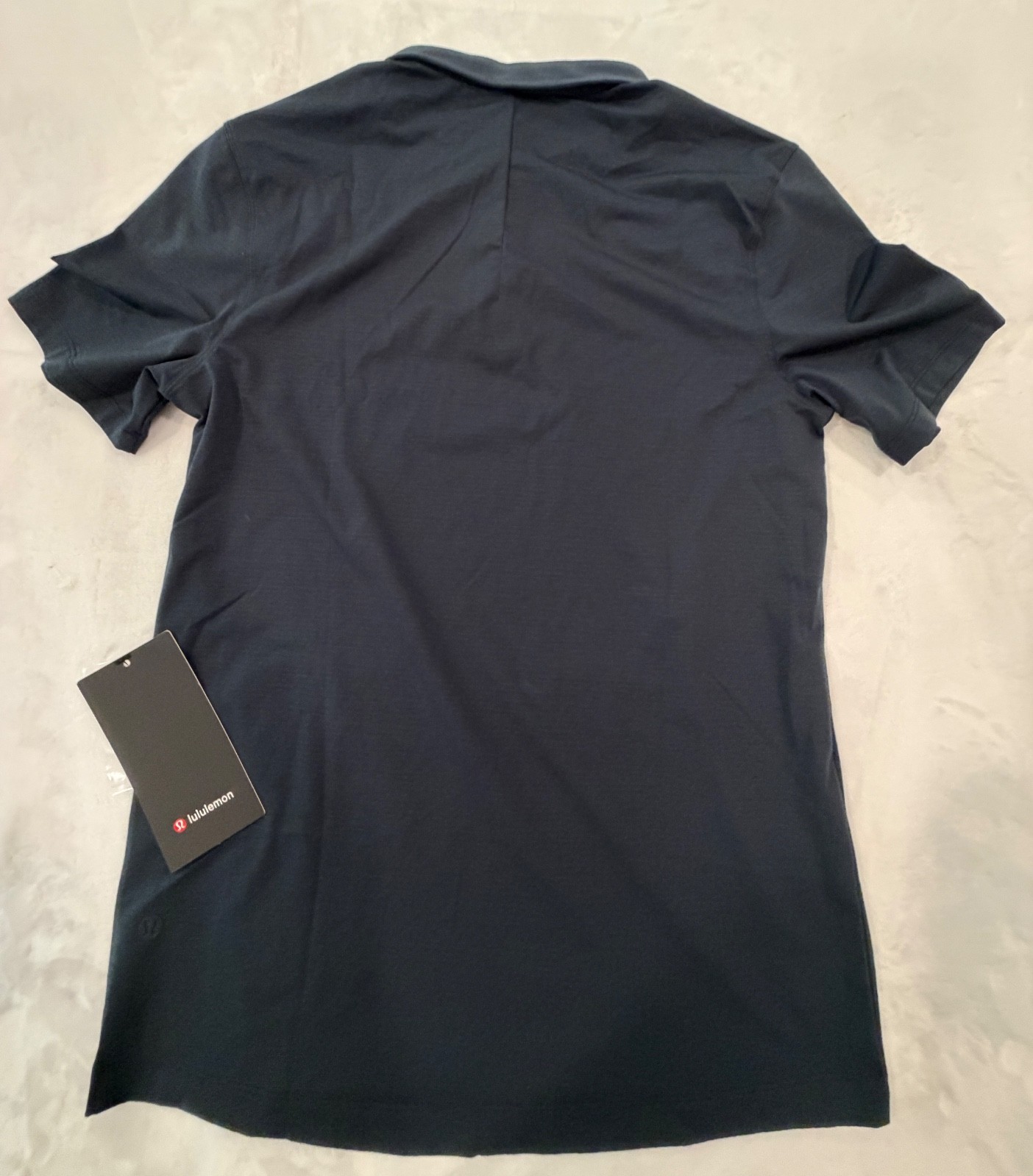 Lululemon Evolution Short-Sleeve Polo Shirt Men’s Small Navy Blue Slim Fit