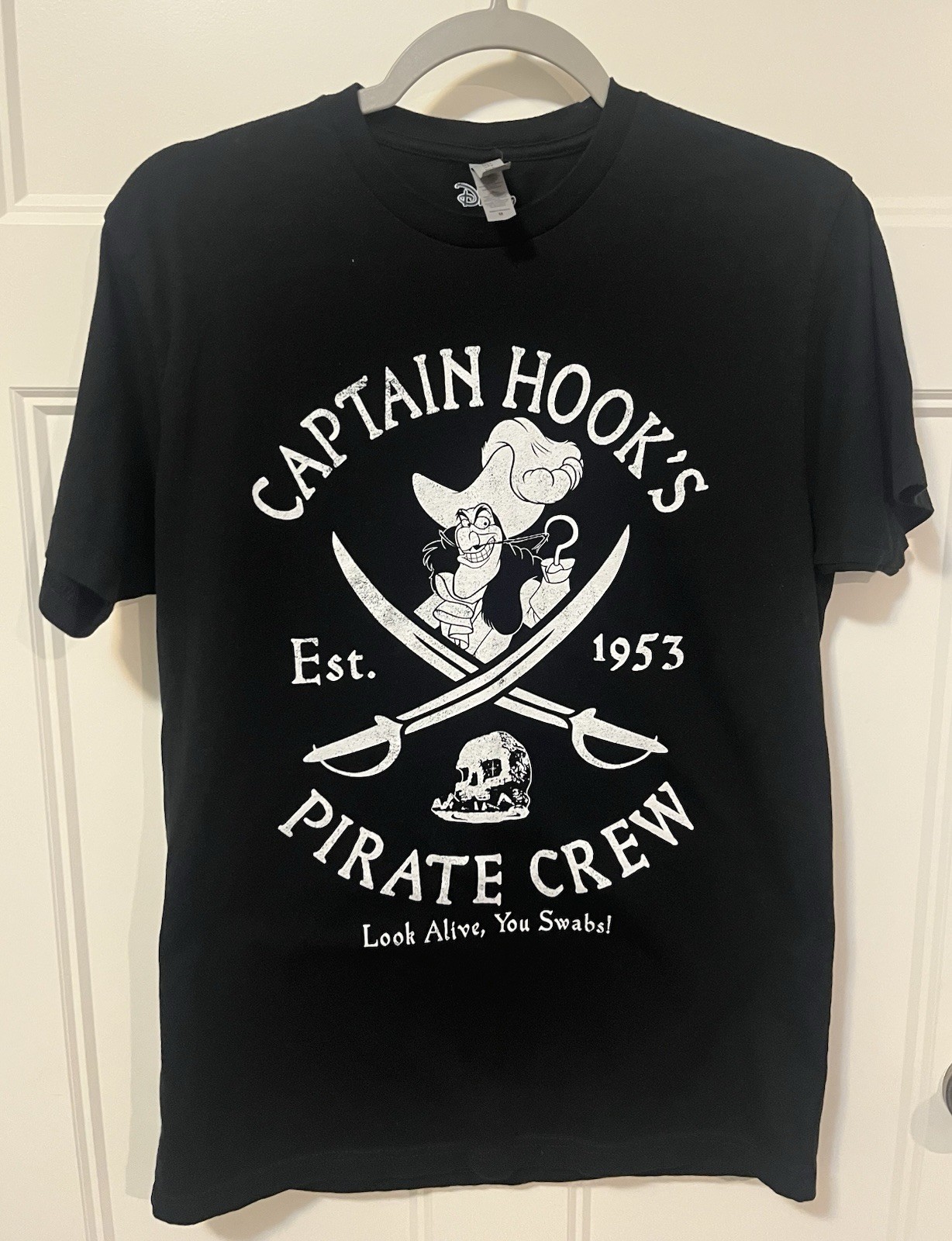 Men’s Disney Captain Hook Pirate Crew Tee, Sz M