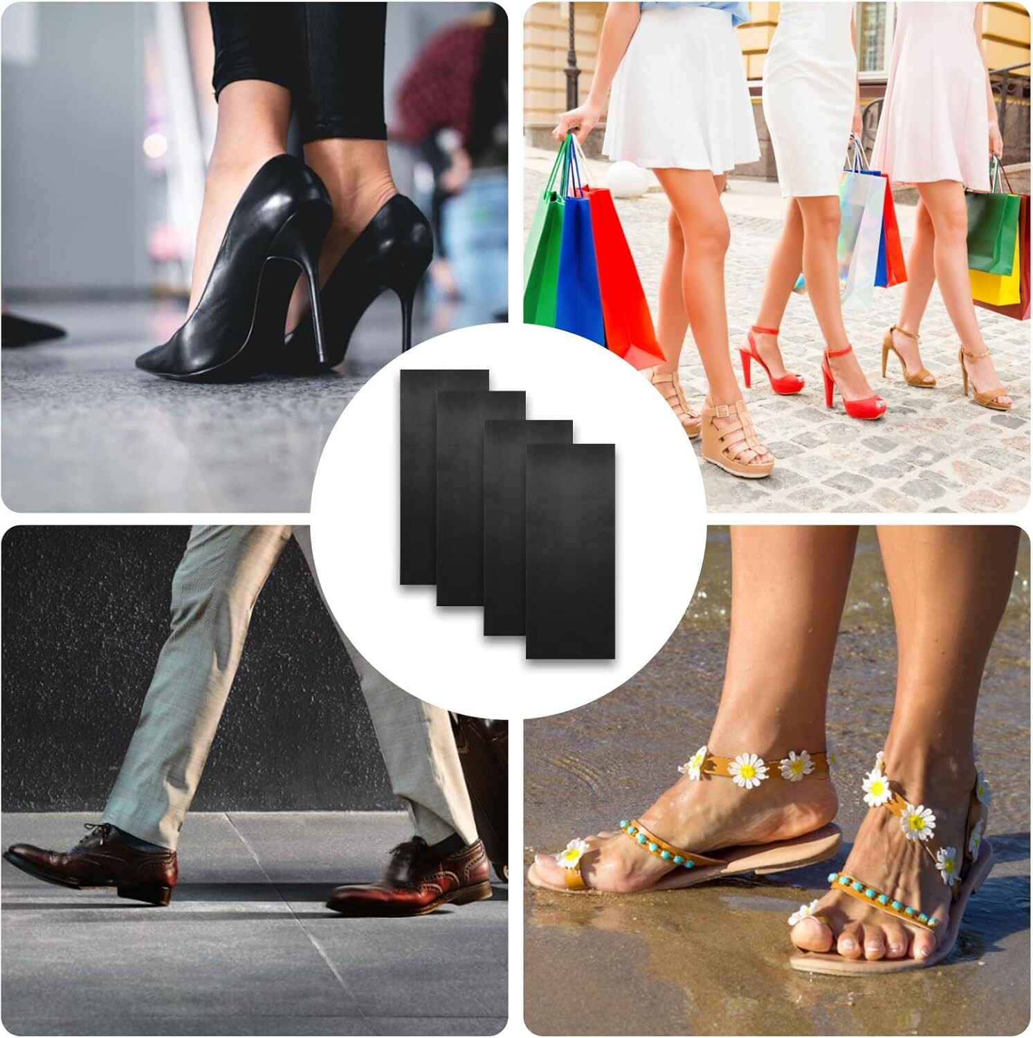 4 Pack Non-Slip Shoe Sole Protector Shoe Bottom Pads Anti Slip Shoe Grips