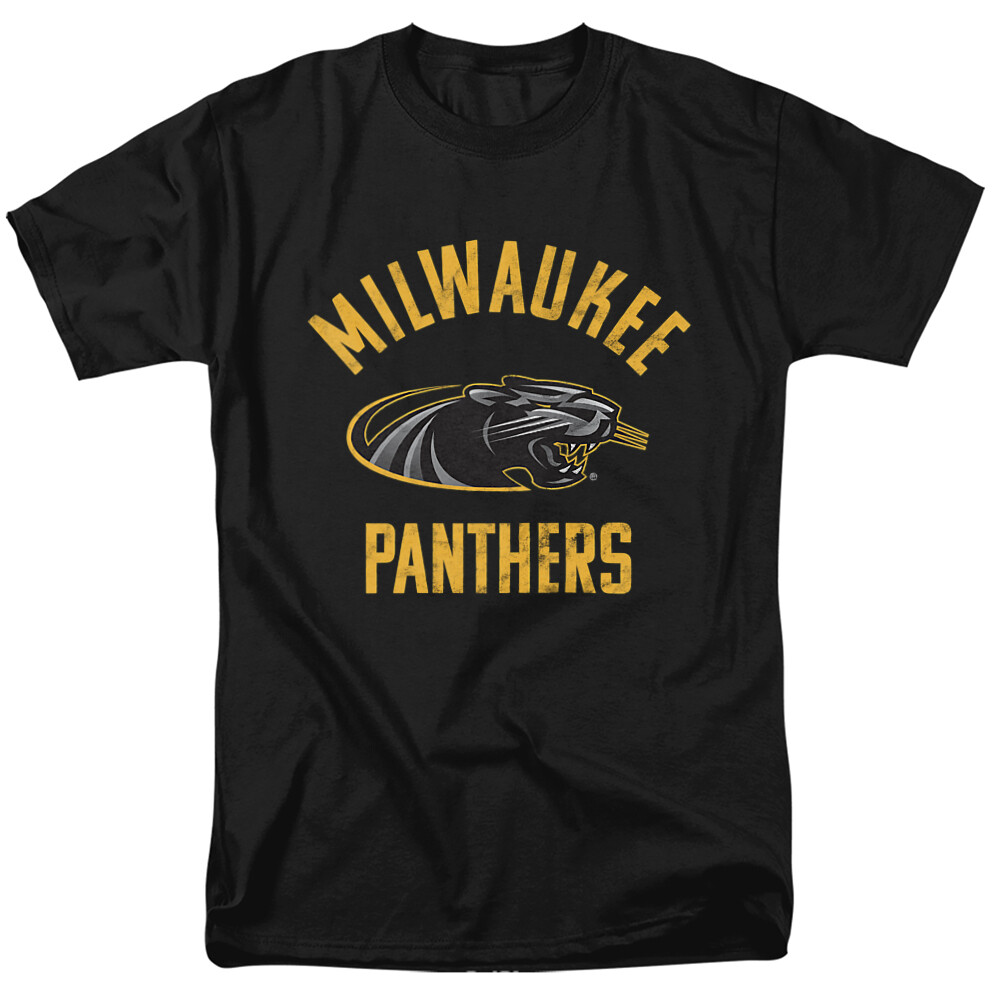 UW–Milwaukee Adult T-Shirt Panthers Logo, Black, S-7XL