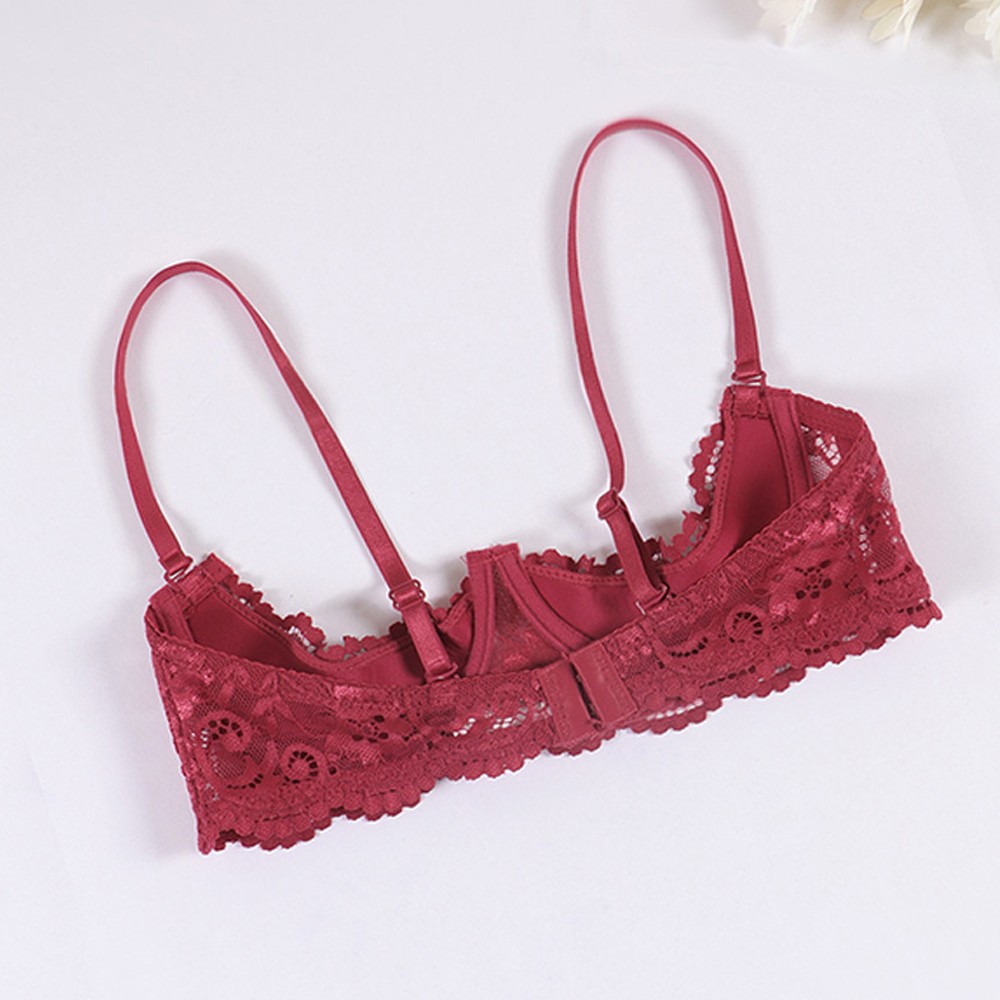 Lady Bras Half Cup Bra Low Cut Sexy Lingerie Underwired Bra Party Brassiere ABCD
