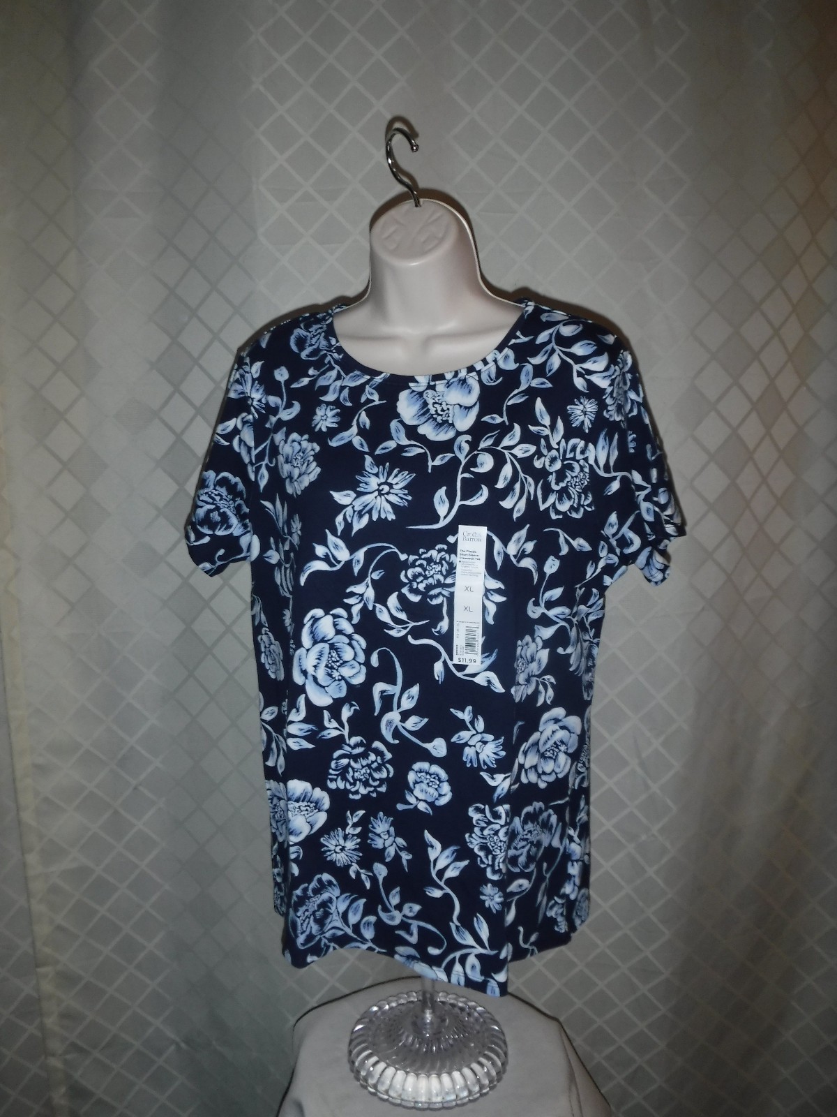 Short Sleeve Classic T-Shirts, XXL,XL,LG,Croft & Barrow,Multi Color , 100% cotto