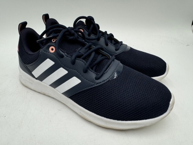 ADIDAS WOMEN’S QT RACER 2.0 RUNNING SHOES LEGEND INK WHITE VAPOUR PINK SIZE 7.5