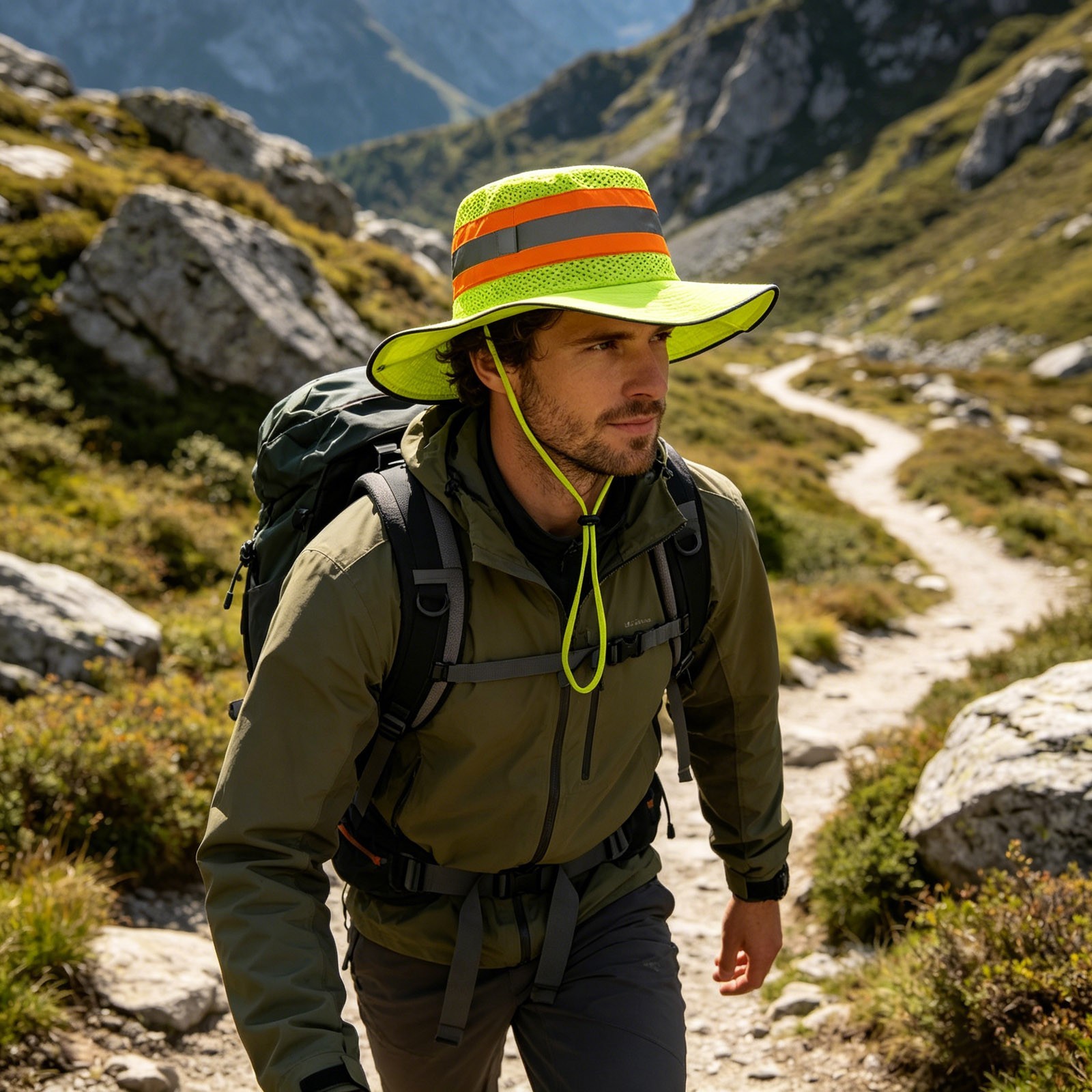 Wide Brim Sun Hat UV Protection Bucket Cap For Hiking Camping Fishing Safari Men