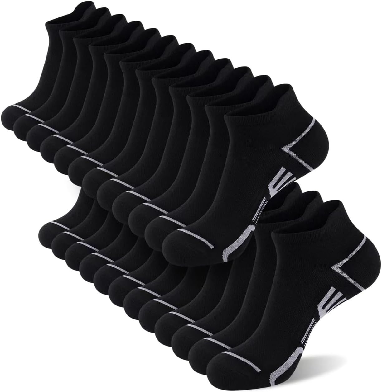 shnn 12 Pairs Mens Ankle Socks Athletic Casual Low Cut Short Socks for Men With