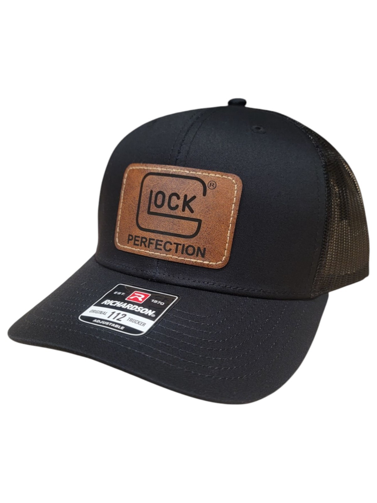 Richardson 112 Trucker Hat Glock Perfection Black Engraved In USA