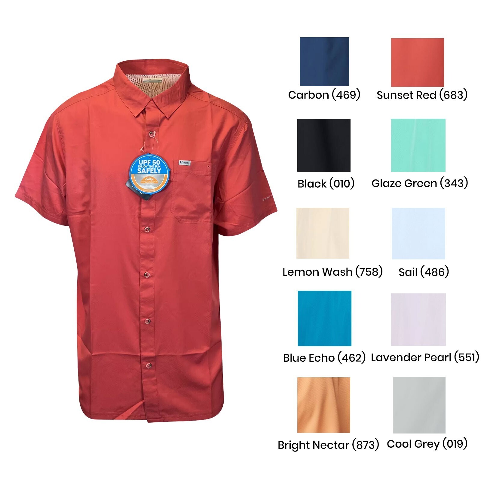Columbia Men’s Shirt Slack Tide PFG Camp Shirt UPF 50 S/S