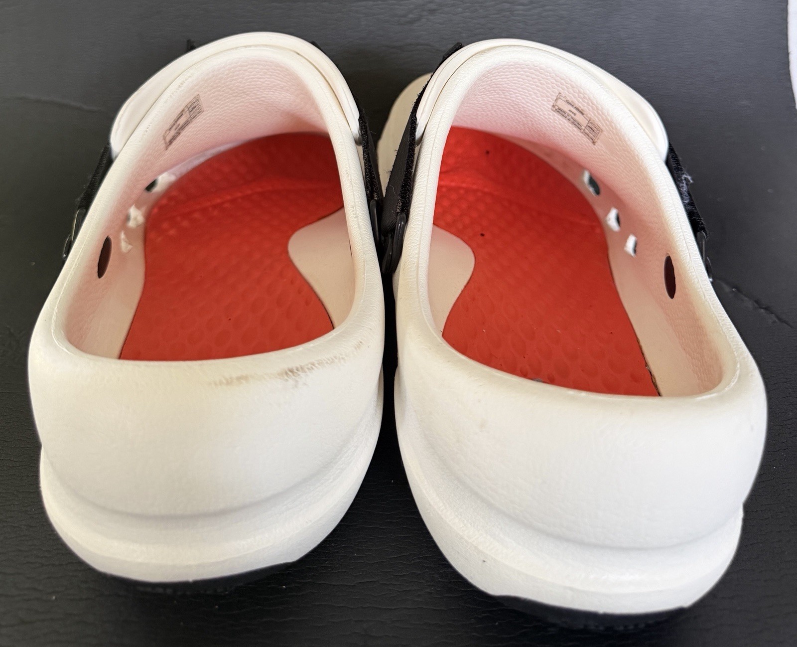 Crocs Bistro Clogs white/Black Adjustable Strap Unisex Adults US 15
